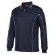 Long Sleeve Polo Shirt With Piping Long Sleeve Polo Shirt With Piping