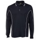 Long Sleeve Polo Shirt With Piping Long Sleeve Polo Shirt With Piping