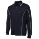 Long Sleeve Polo Shirt With Piping Long Sleeve Polo Shirt With Piping