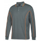 Long Sleeve Polo Shirt With Piping Long Sleeve Polo Shirt With Piping