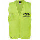 Covid Marshal HI VIS Zipper Vest Crowd Safety Covid Marshal HI VIS Zipper Vest Crowd Safety