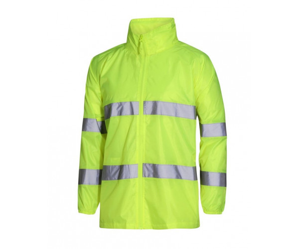HI VIS Wet Weather Jacket Yellow With Reflective Tape HI VIS Wet Weather Jacket Yellow With Reflective Tape