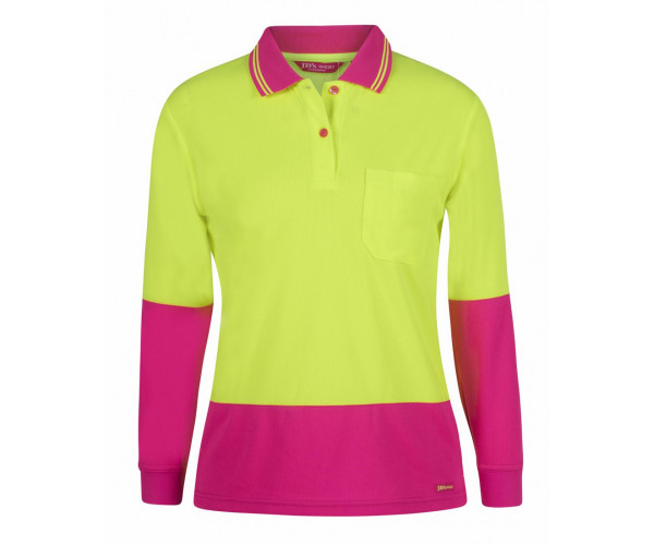 LADIES HI VIS L/S COMFORT POLO LADIES HI VIS L/S COMFORT POLO