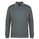 Long Sleeve Polo Shirt With Piping Long Sleeve Polo Shirt With Piping