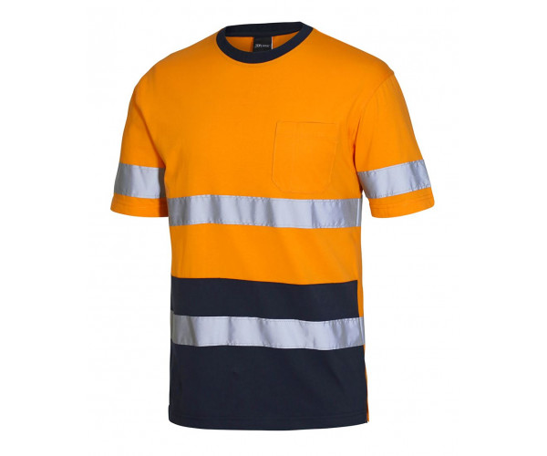 HI VIS Cotton Shirt With Reflective Tape HI VIS Cotton Shirt With Reflective Tape
