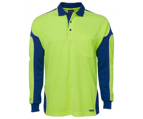 HI VIS L/S Arm Panel Polo