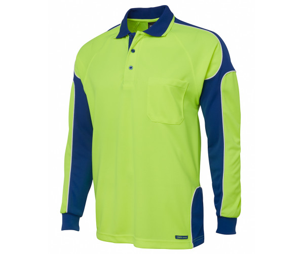 HI VIS L/S Arm Panel Polo