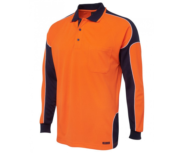 HI VIS L/S Arm Panel Polo