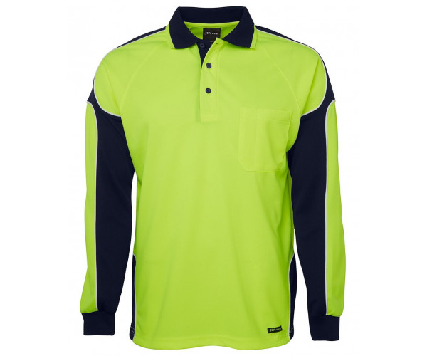 HI VIS L/S Arm Panel Polo