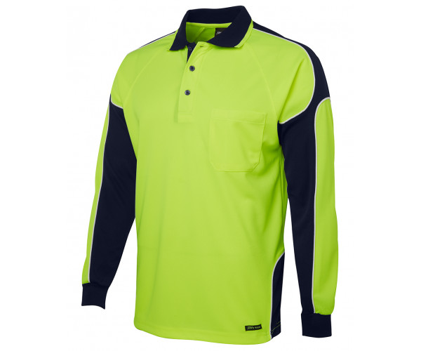 HI VIS L/S Arm Panel Polo