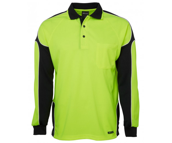 HI VIS L/S Arm Panel Polo
