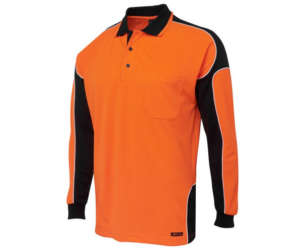 HI VIS L/S Arm Panel Polo