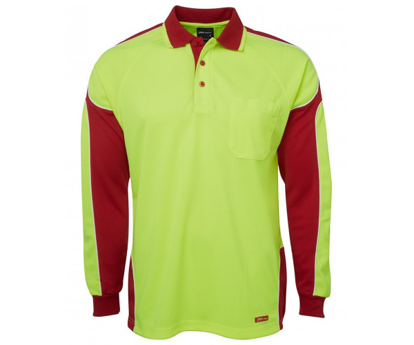 HI VIS L/S Arm Panel Polo