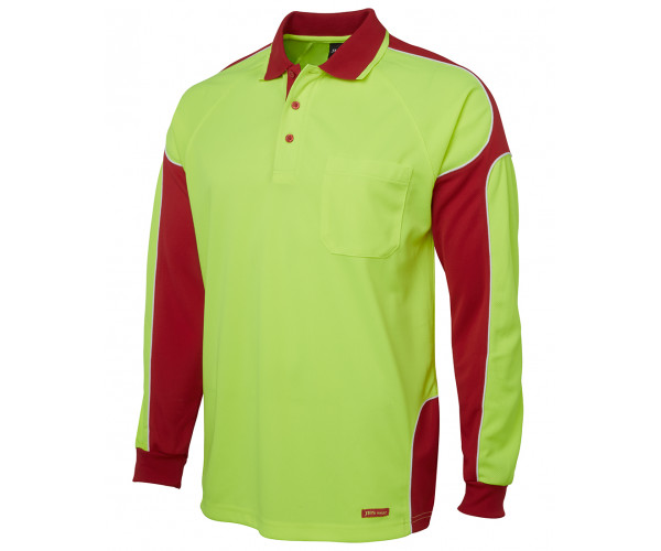 HI VIS L/S Arm Panel Polo