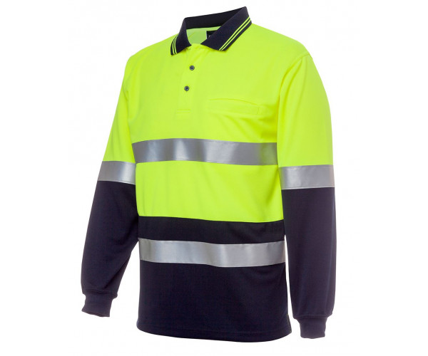 HI VIS L/S (D+N) Cotton Back Polo
