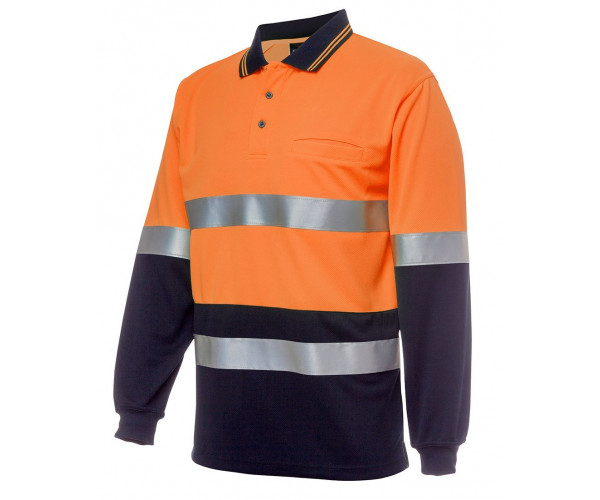 HI VIS L/S (D+N) Cotton Back Polo