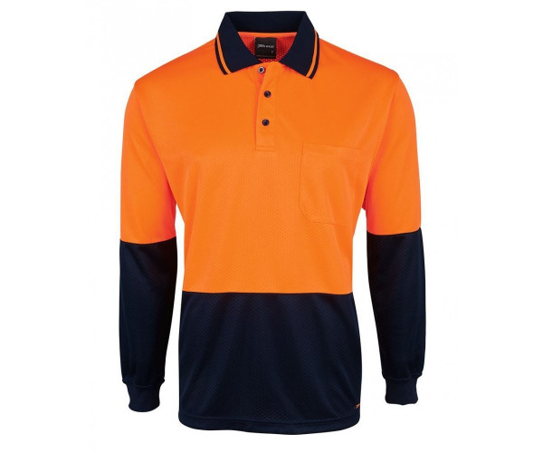 HI VIS L/S JACQUARD POLO