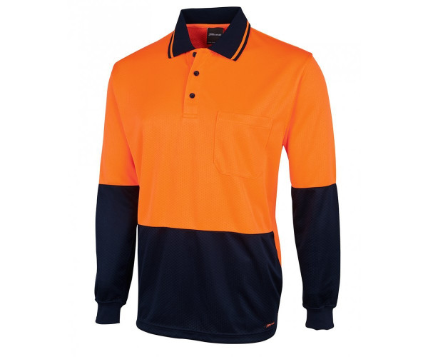 HI VIS L/S JACQUARD POLO