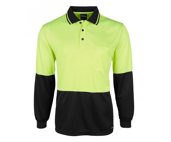 HI VIS L/S JACQUARD POLO