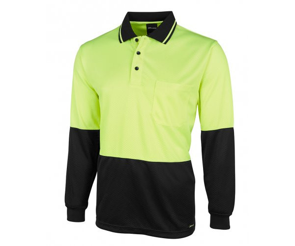HI VIS L/S JACQUARD POLO