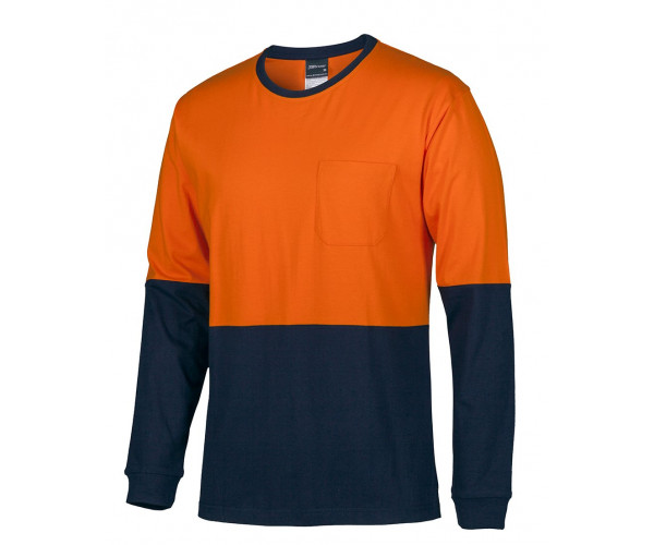 HI VIS Long Sleeve Crew Neck Cotton T-Shirt HI VIS Long Sleeve Crew Neck Cotton T-Shirt