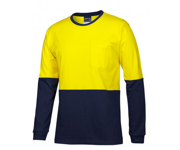 HI VIS Long Sleeve Crew Neck Cotton T-Shirt HI VIS Long Sleeve Crew Neck Cotton T-Shirt