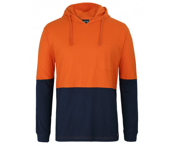 Hi Vis Long Sleeve Hooded Cotton T-Shirt Hi Vis Long Sleeve Hooded Cotton T-Shirt