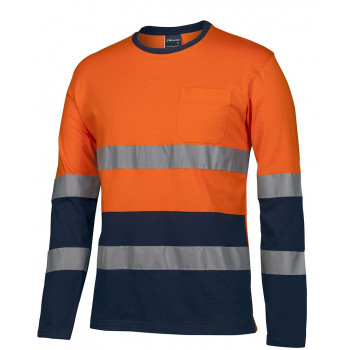 Day & Night Long  Sleeve Crew Neck Cotton T-Shirt