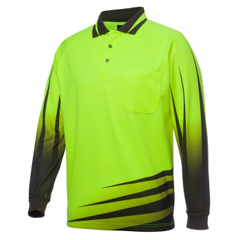 Hi Vis Long Sleeve Sublimated Rippa Polo