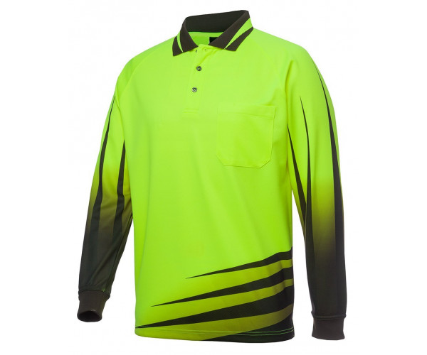 HI VIS Long Sleeve Sublimated Rippa Polo