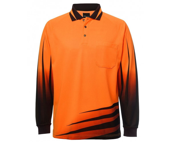 HI VIS Long Sleeve Sublimated Rippa Polo
