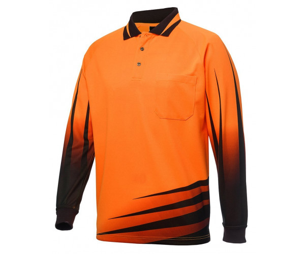 HI VIS Long Sleeve Sublimated Rippa Polo