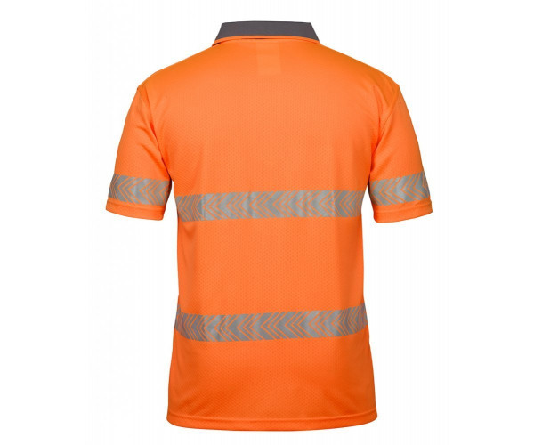 HI VIS S/S ARROW SUB POLO WITH SEGMENTED TAPE