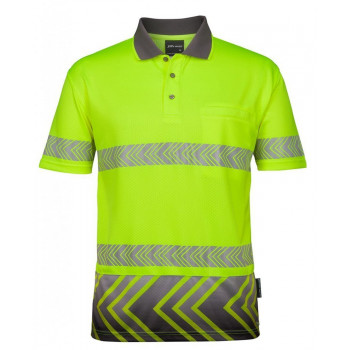 Hi Vis S/S Arrow Sub Polo With Segmented Tape