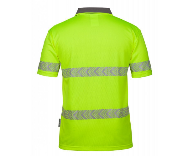 HI VIS S/S ARROW SUB POLO WITH SEGMENTED TAPE