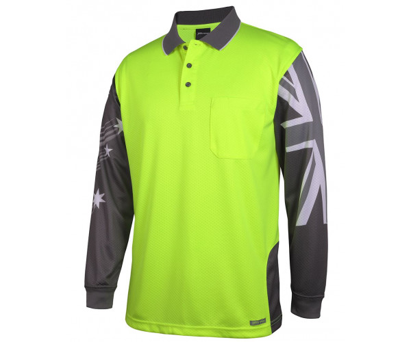 HI VIS Southern Cross Long Sleeve Polo