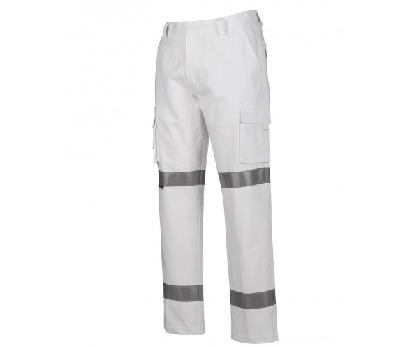 HI VIS White Night Safety Pants With Reflective Tape