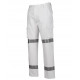 HI VIS White Night Safety Pants With Reflective Tape