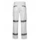 HI VIS White Night Safety Pants With Reflective Tape