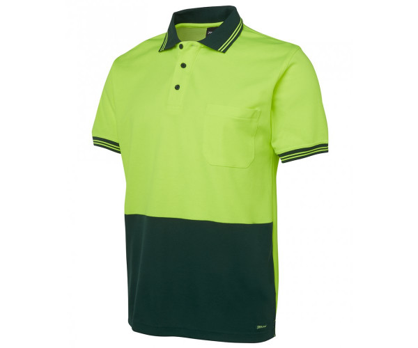 JBs HI VIS S/S COTTON BACK POLO
