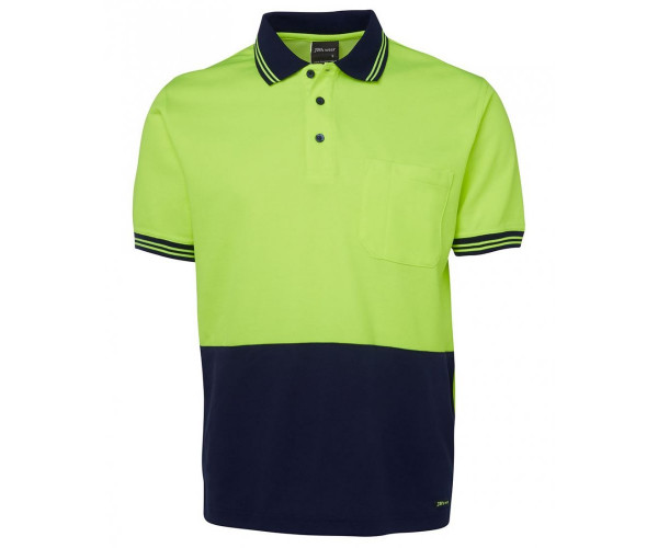 JBs HI VIS S/S COTTON BACK POLO