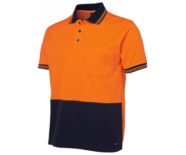 JBs HI VIS S/S COTTON BACK POLO