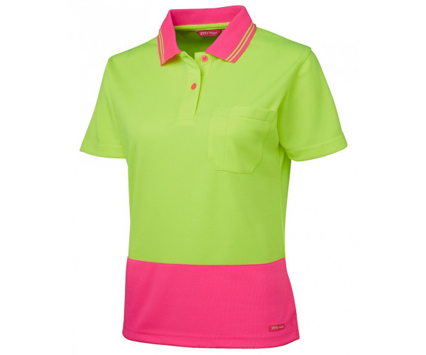 LADIES HI VIS S/S COMFORT POLO LADIES HI VIS S/S COMFORT POLO