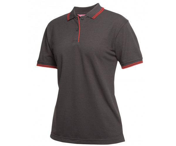 Ladies Polo Shirt With Pin Stripe Ladies Polo Shirt With Pin Stripe