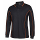 Long Sleeve Polo Shirt With Piping Long Sleeve Polo Shirt With Piping