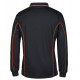 Long Sleeve Polo Shirt With Piping Long Sleeve Polo Shirt With Piping