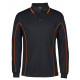 Long Sleeve Polo Shirt With Piping Long Sleeve Polo Shirt With Piping