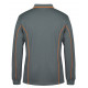 Long Sleeve Polo Shirt With Piping Long Sleeve Polo Shirt With Piping