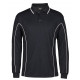 Long Sleeve Polo Shirt With Piping Long Sleeve Polo Shirt With Piping