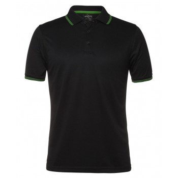 Polo Shirt With Pin Stripe Colar And Sleeves